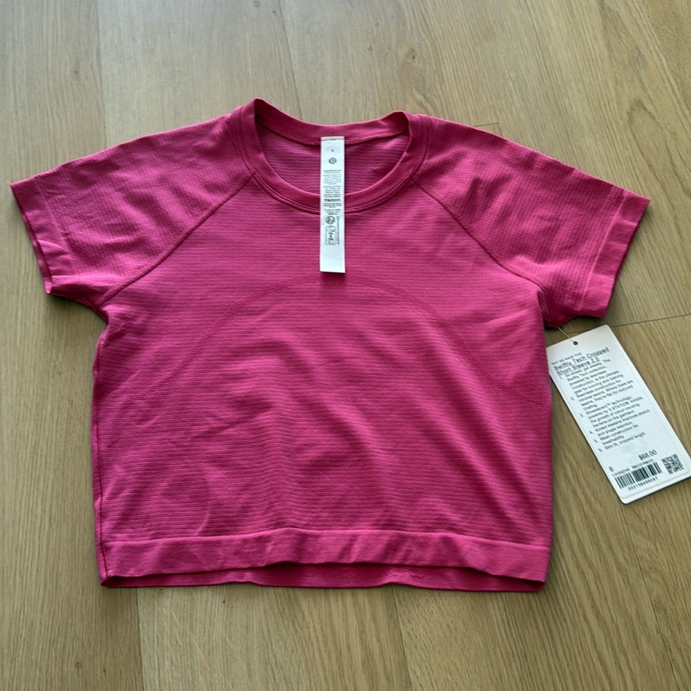 NEW lululemon swiftly cropped short sleeve 6
